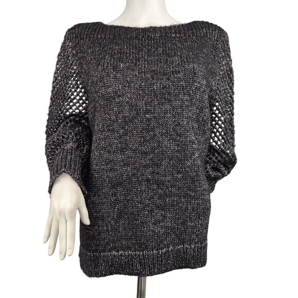 Tommy Bahama Sweaters - Tommy Bahama Women's Shimmer Balloon Sleeved Bateau Sweater Size XL Black (29)